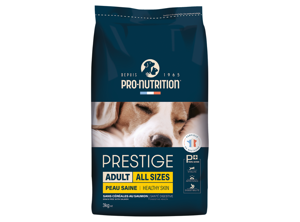 Pro Nutrition Prestige Dog Adult All Sizes  Healthy Skin Salmon  dog food