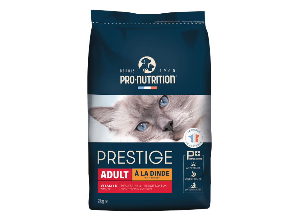 Pro Nutrition prestige adult cat food with turkey