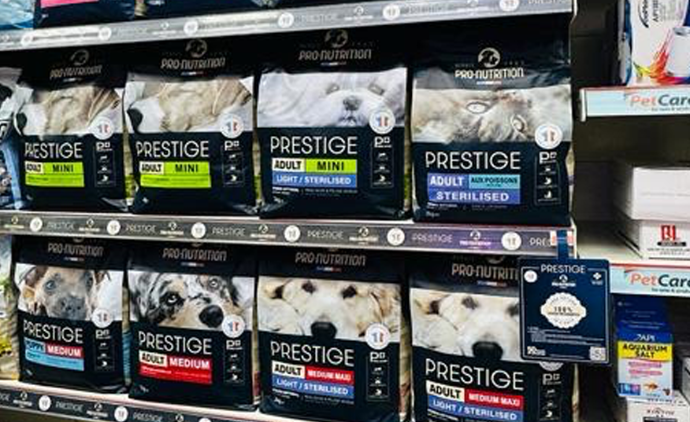 Pro nutrition prestige pet food in Y Tower