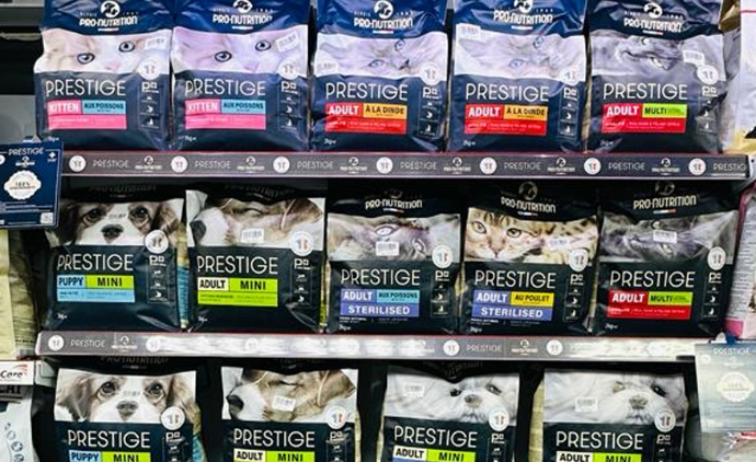 Pro nutrition prestige pet food in  Mazyad mall Abu Dhabi